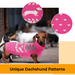 LeLePet sudadera dachshund cuello alto para mayor calor