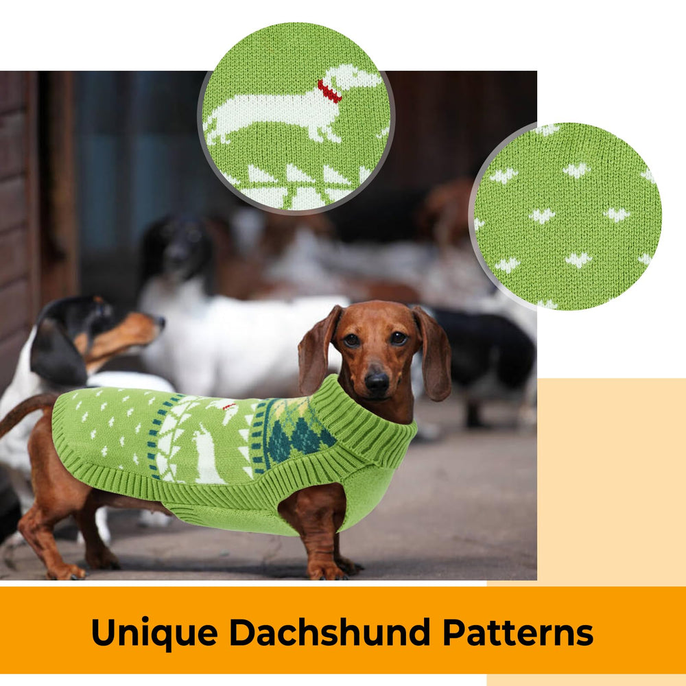 LeLePet suéter dachshund textura suave y transpirable para uso diario