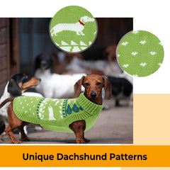 LeLePet suéter dachshund textura suave y transpirable para uso diario