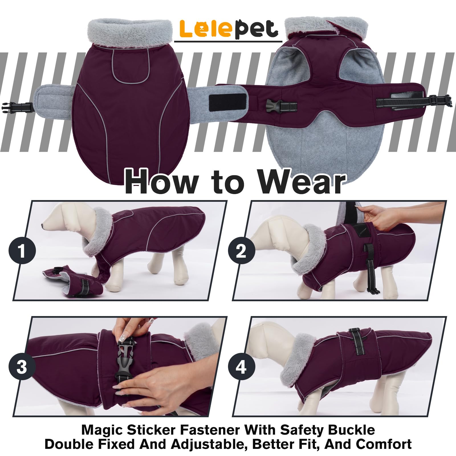 LeLePet capa exterior impermeable para días de lluvia o nieve.
