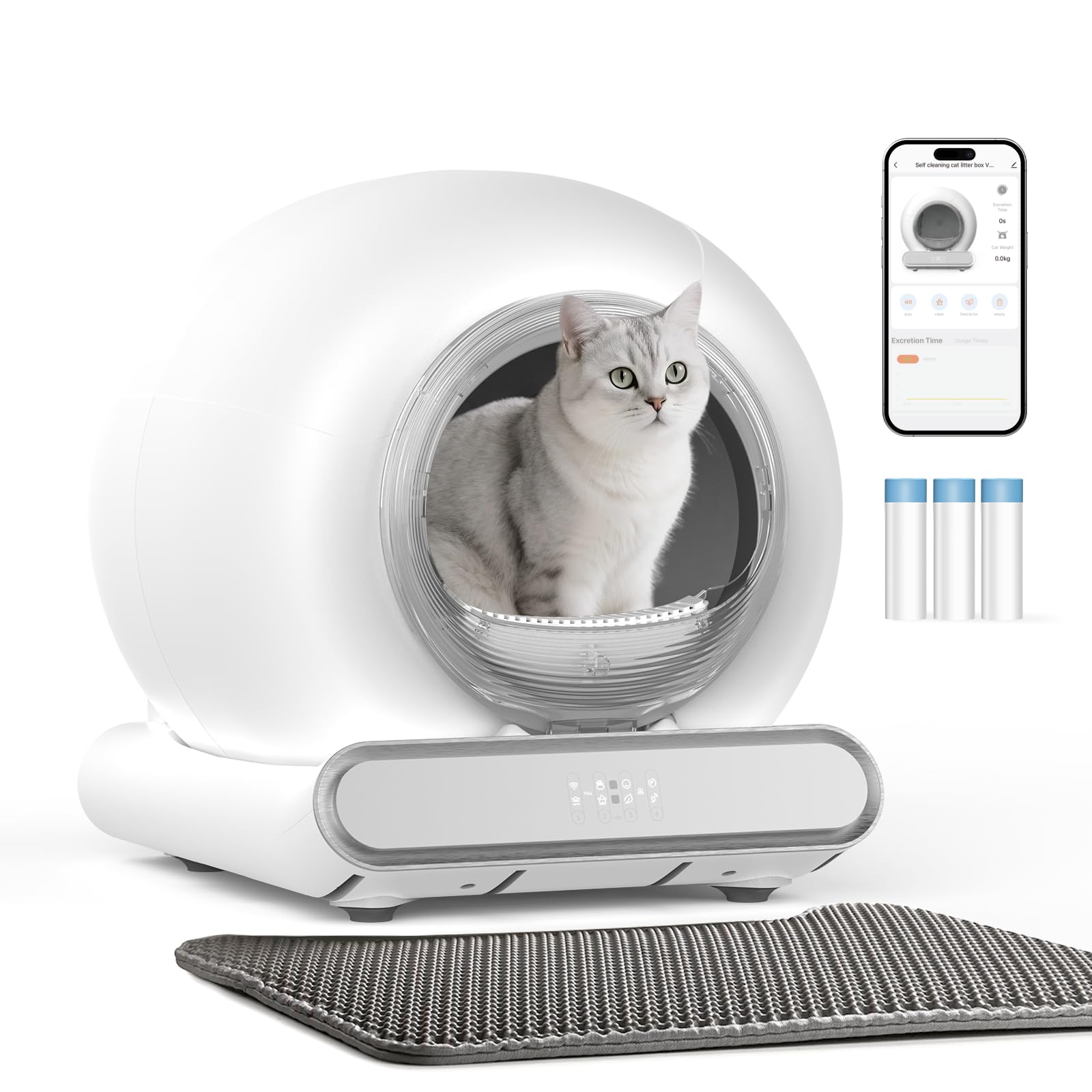 LELOKIDZ caja autolimpiante con sensores de seguridad para gatos curiosos.