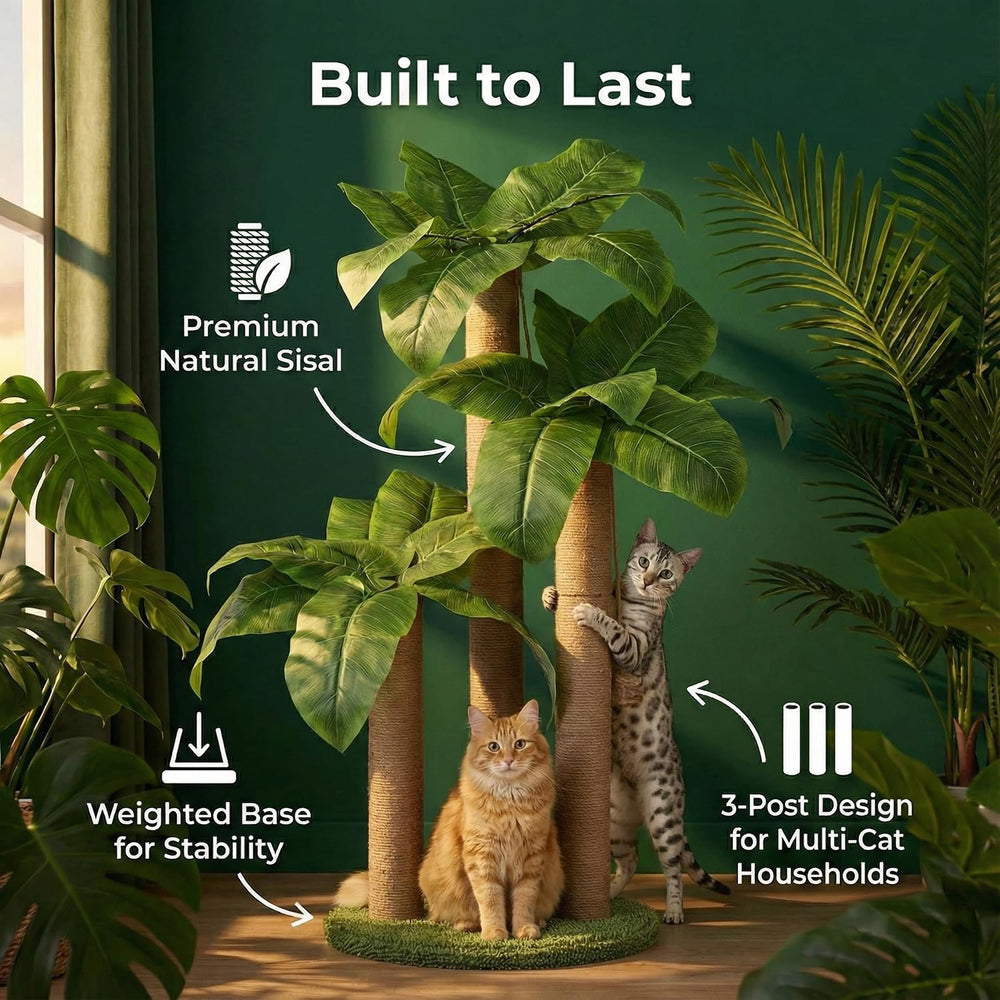 LEMONDA torre rasca-gato con bolas colgantes para juego interactivo.