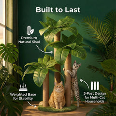 LEMONDA torre rasca-gato con bolas colgantes para juego interactivo.
