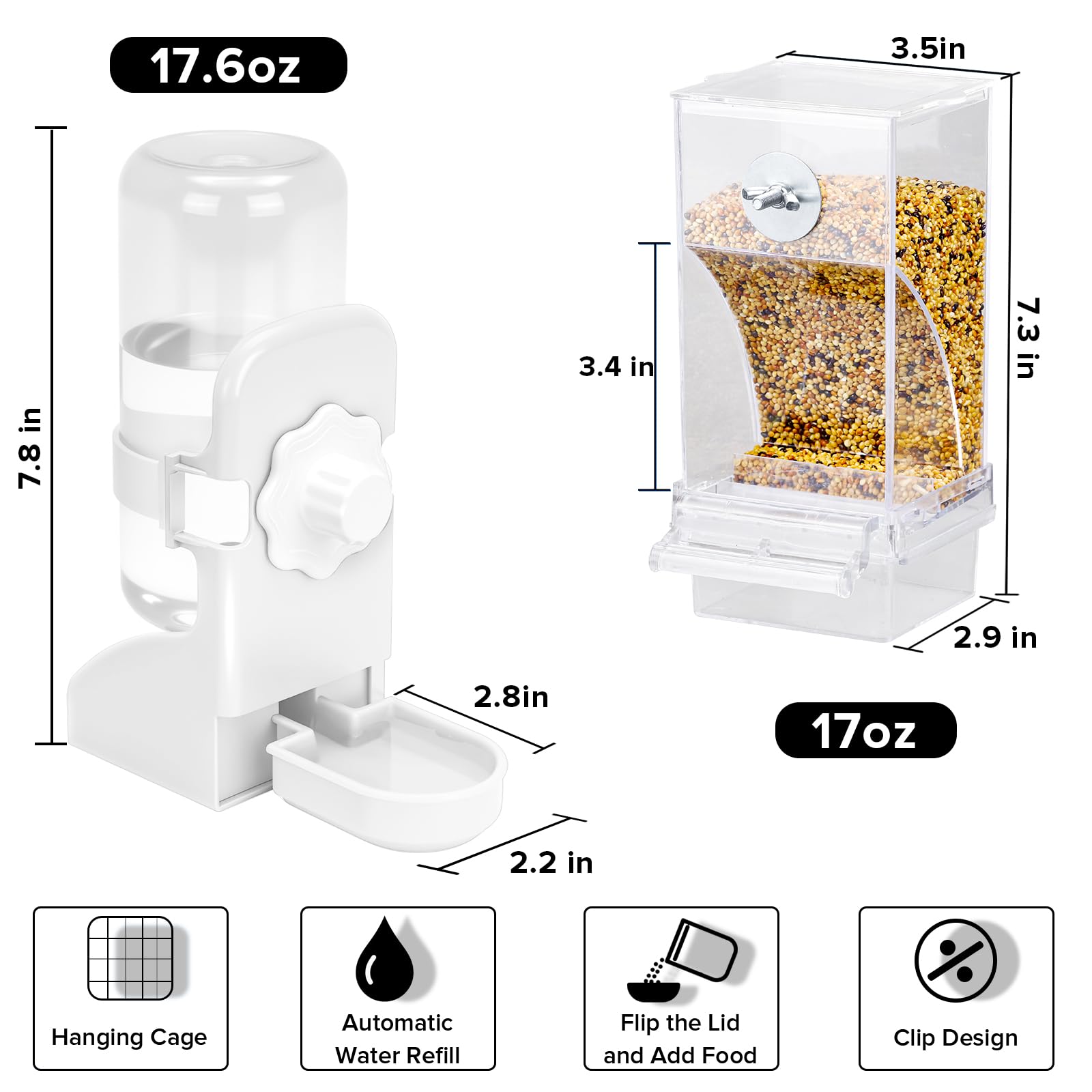 lemtrflo bebedero-automatico: garantiza agua fresca en la jaula.