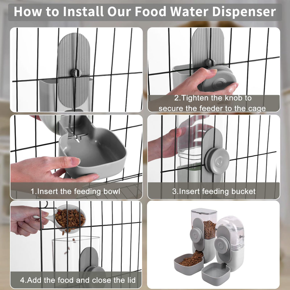 Dispensador jaula con perilla, diseño práctico para mascotas