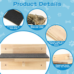 Sistema de fijación estable de los estantes Lenwen para gatos.