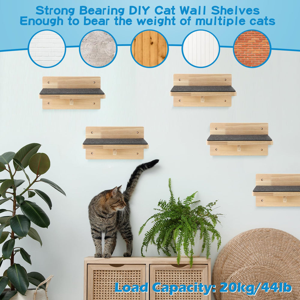 Kit de instalación Lenwen para montar estantes de gatos con tornillos.