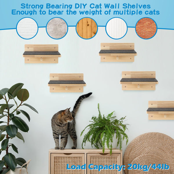 Kit de instalación Lenwen para montar estantes de gatos con tornillos.