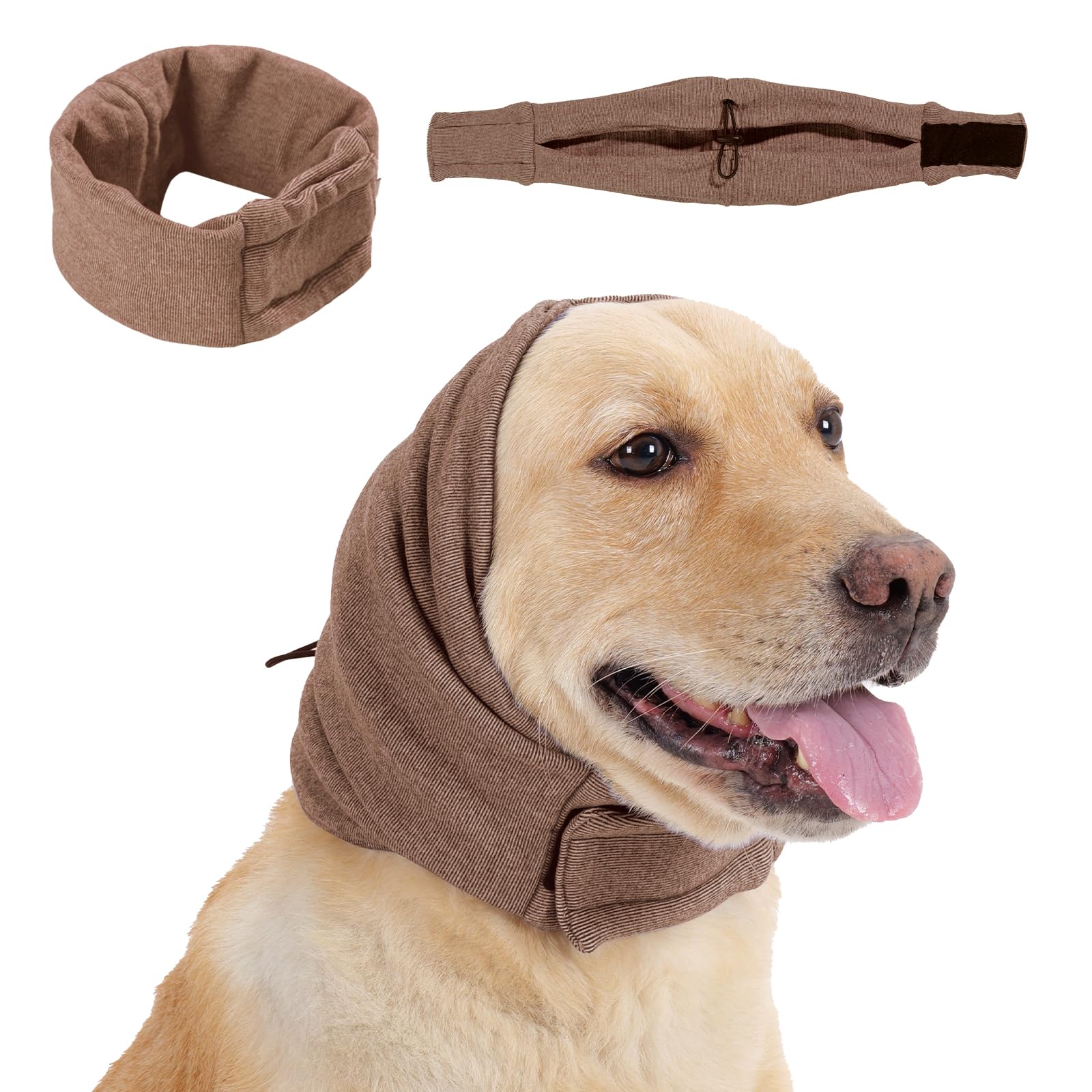 Leotrag sudadera calmante para perro, vista frontal, ideal para paseos ruidos.