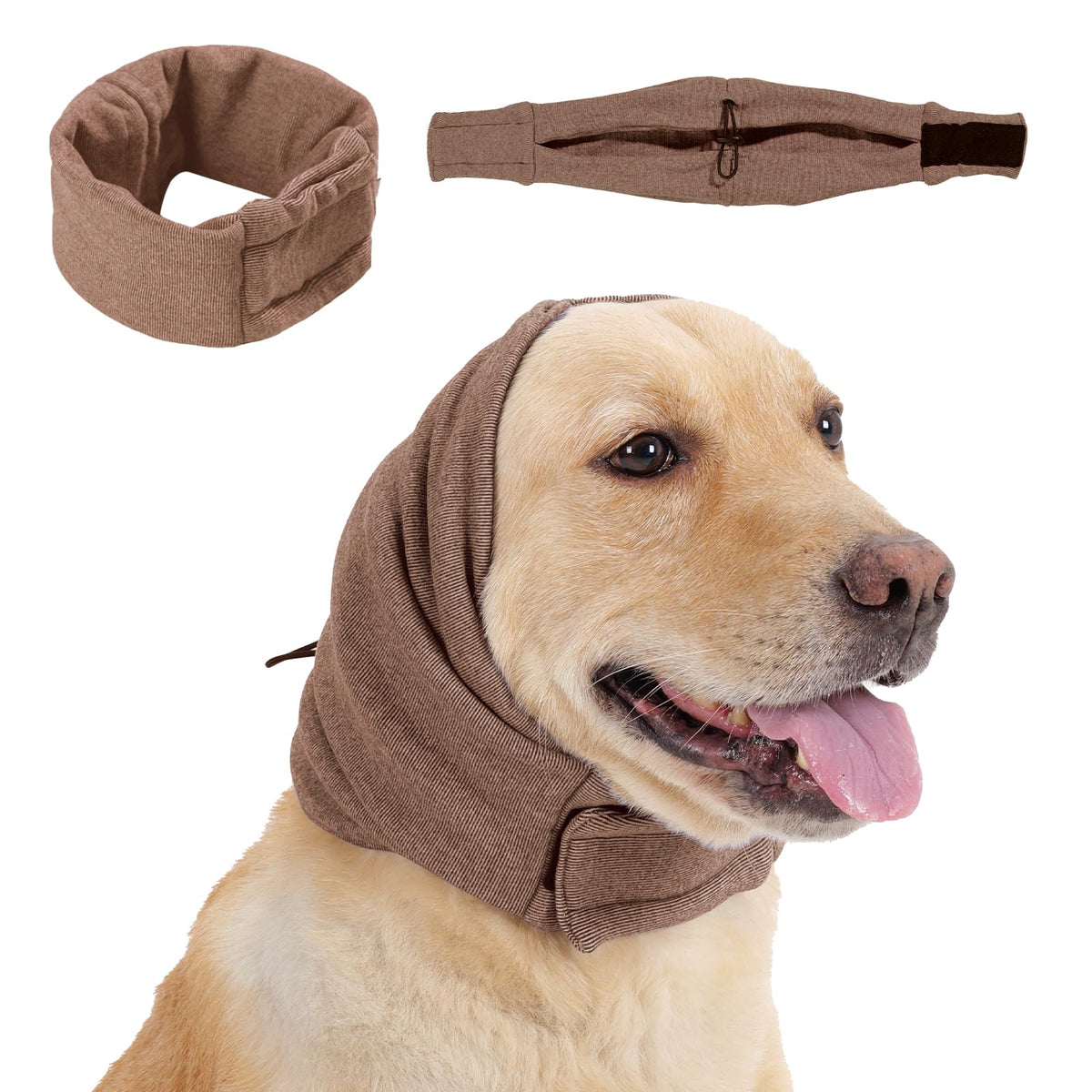 Leotrag sudadera calmante para perro, vista frontal, ideal para paseos ruidos.