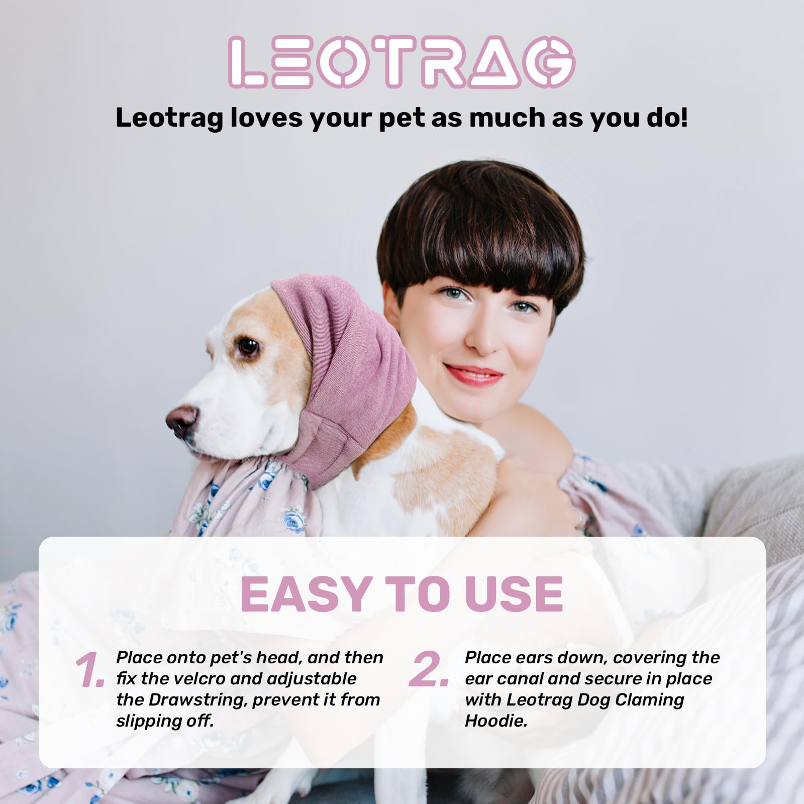 LEOTRAG uso profesional en peluquería para reducir estrés en mascotas.