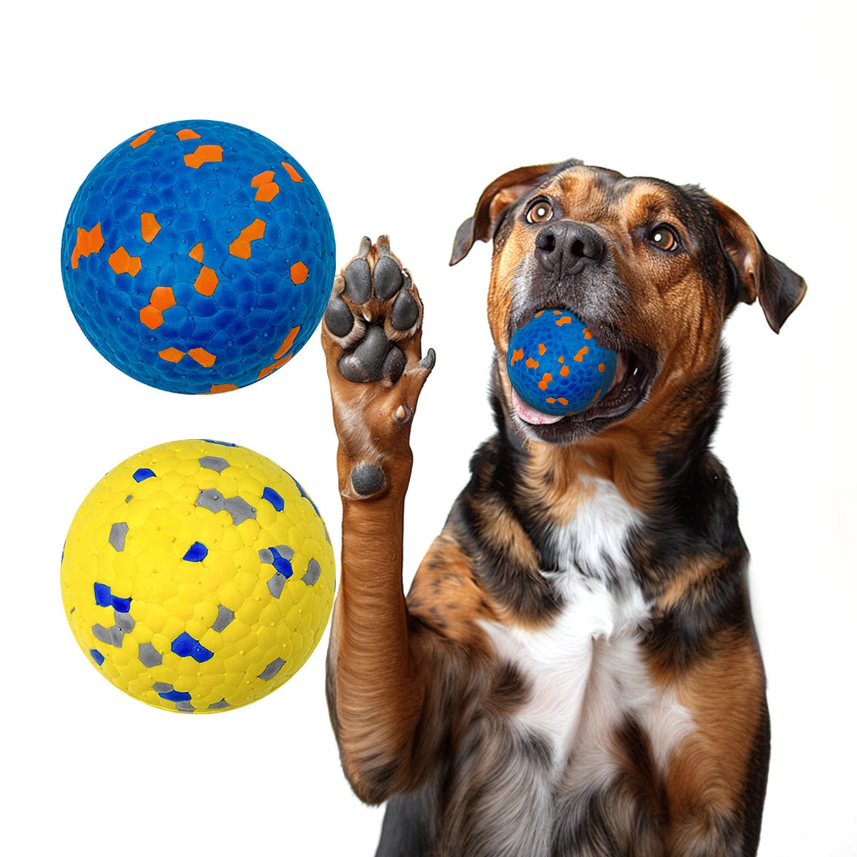 Bola Lepawit para perros agresivos, duradera y segura para morder, ideal para juego intenso.