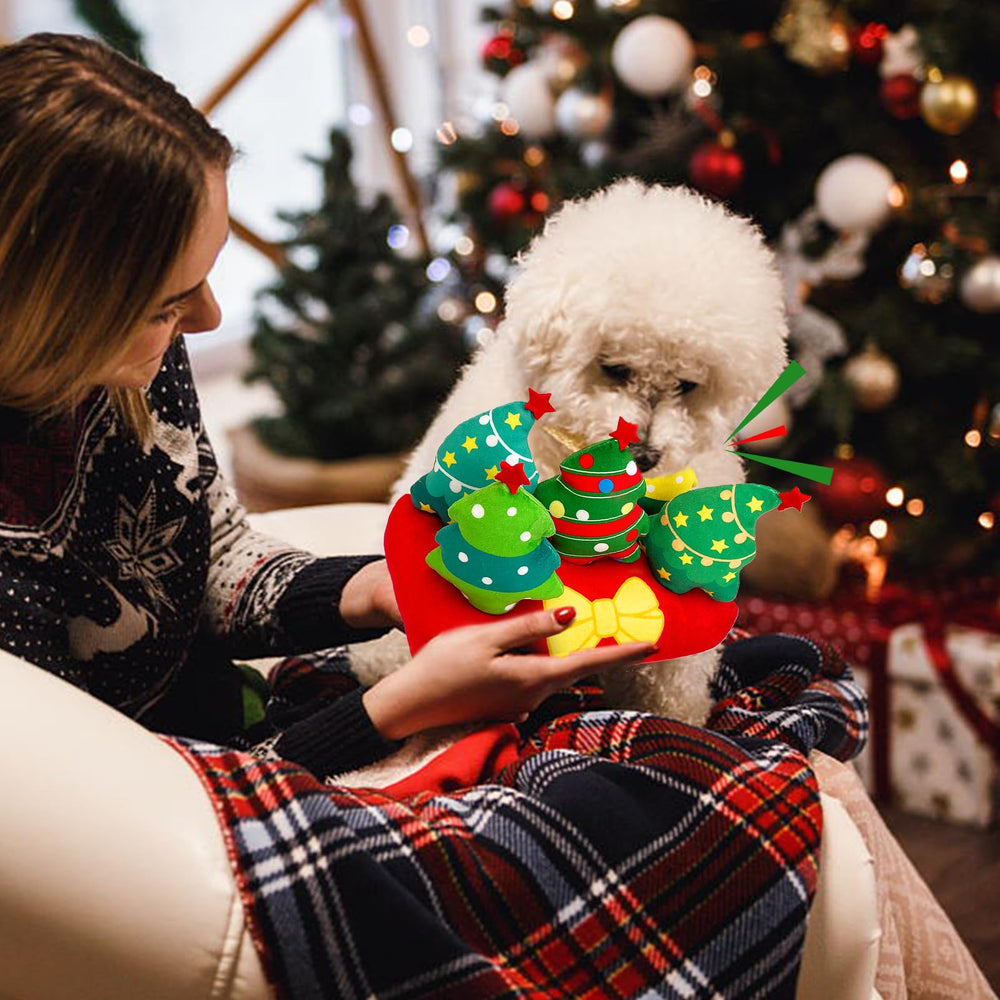 Lepawit diversión diaria en interiores con juguete navideño para perros