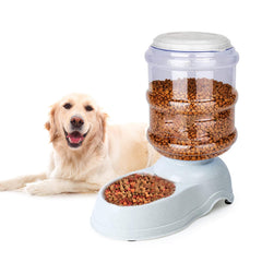 Leptzoa Dispensador automático de alimento para mascotas, capacidad de 3 galones, evita rellenados frecuentes.