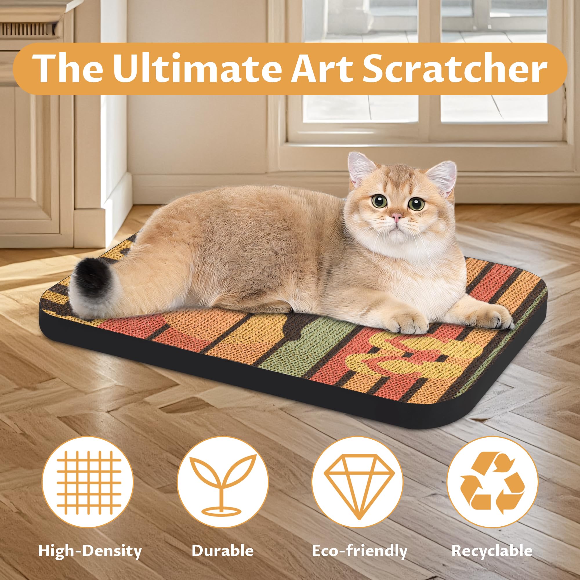 Lesissmer rascador gato cartón corrugado, material duradero