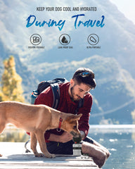Lesotc botella de agua para perros de 400 ml para caminatas y camping.