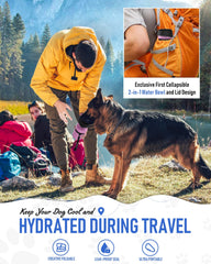 Lesotc botella de 520 ml para perro, suficiente para caminatas largas.