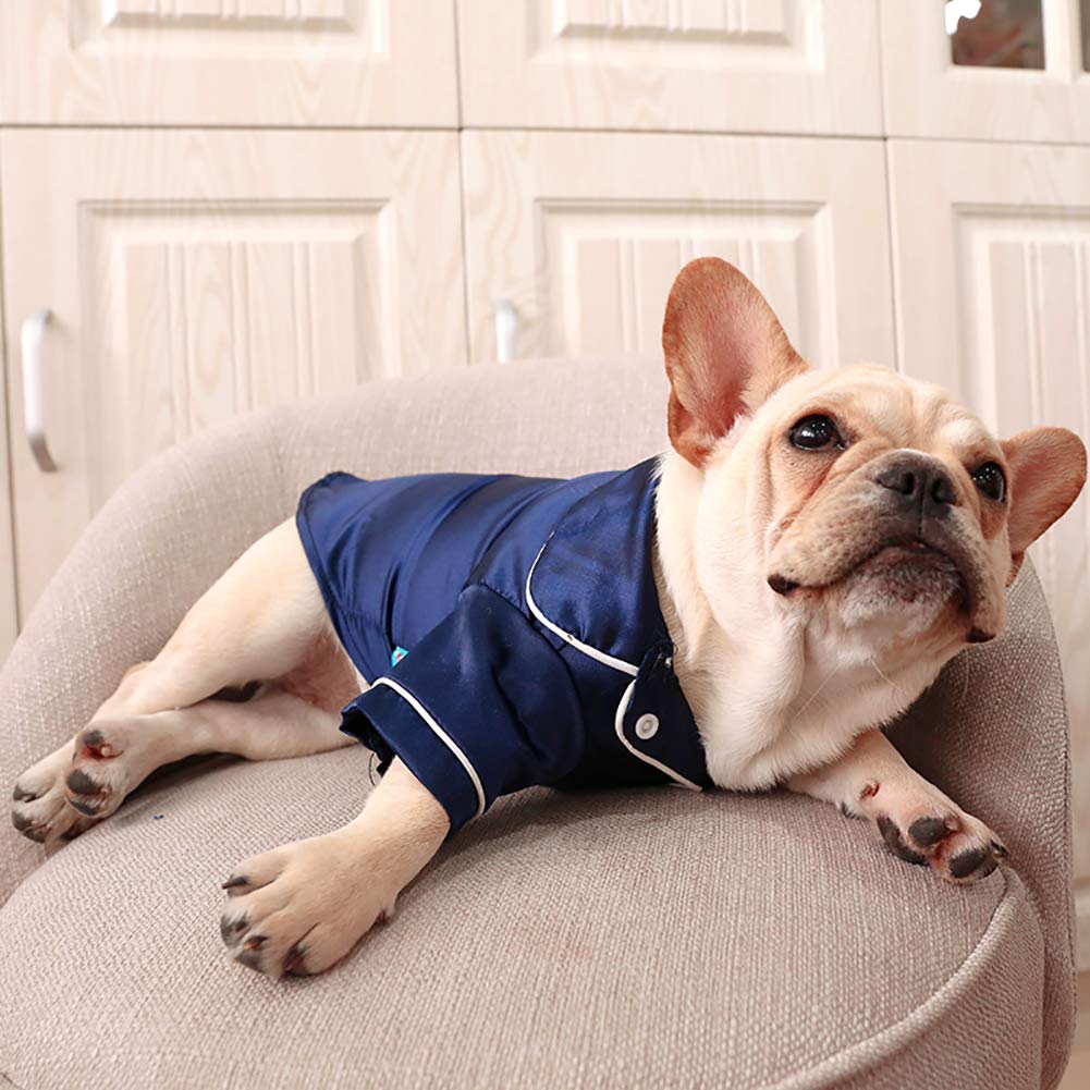 Lifeunion pijama para mascota azul, diseño de dos piernas cómodo