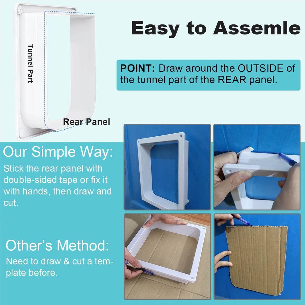 Lessmon Puerta de Gato para uso interior y exterior en madera, PVC o metal.