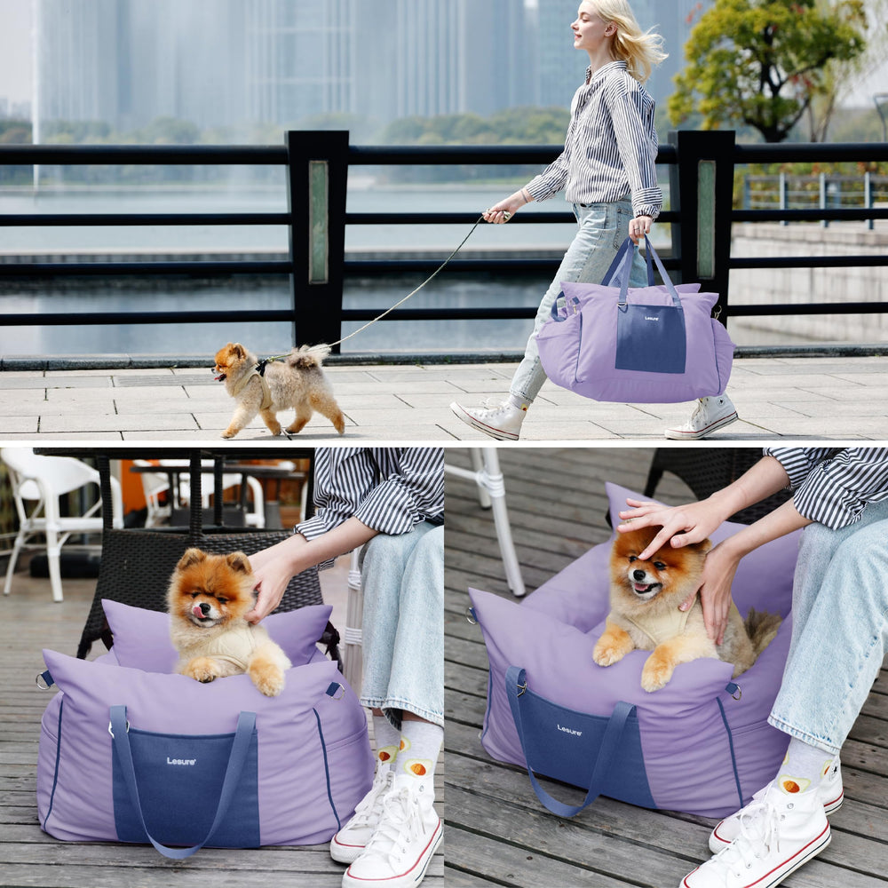 LE SURE Lesure, bolsillos de almacenamiento laterales para accesorios de la mascota.