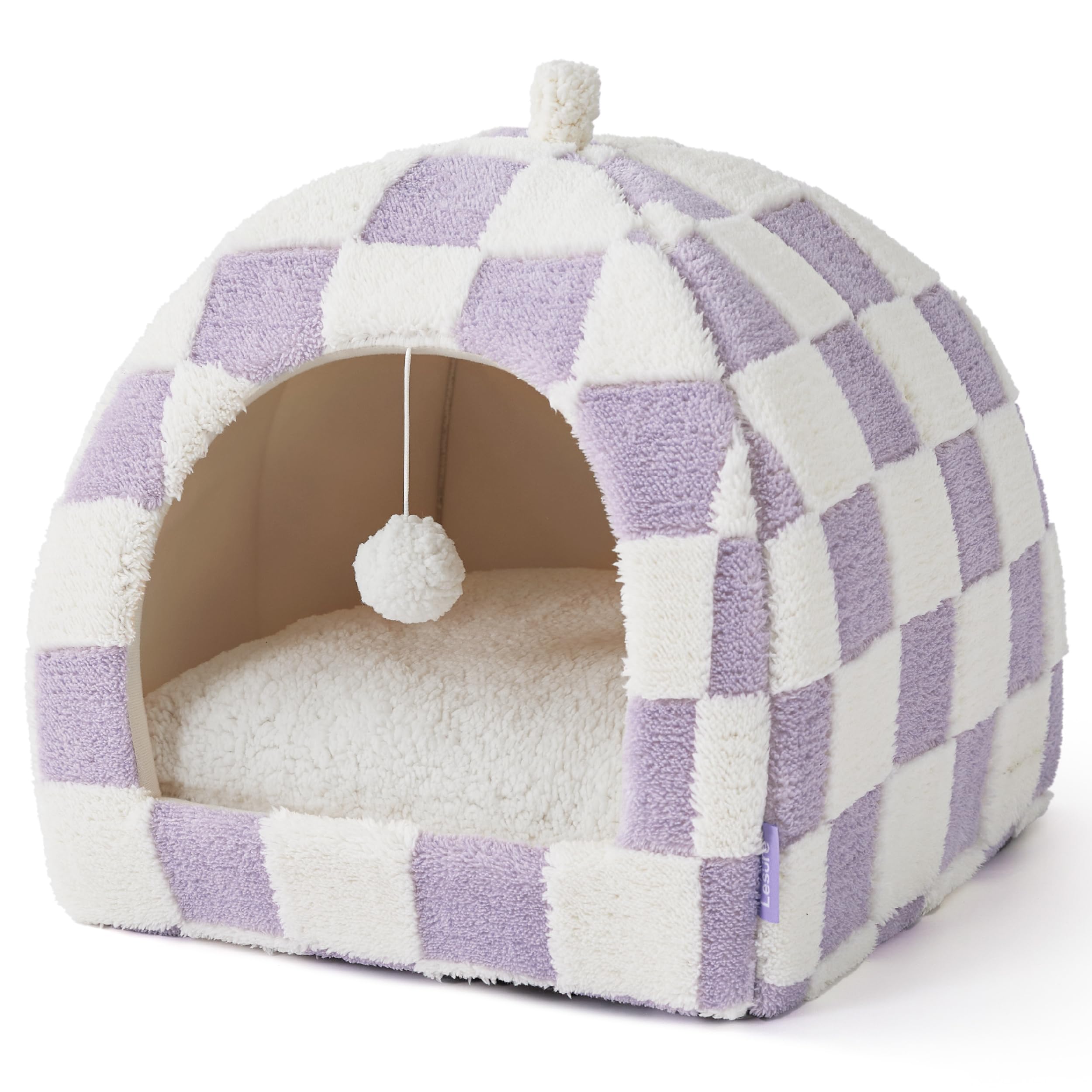 Lesure cama-gato-morada-espacio interior, refugio cómodo para gatos