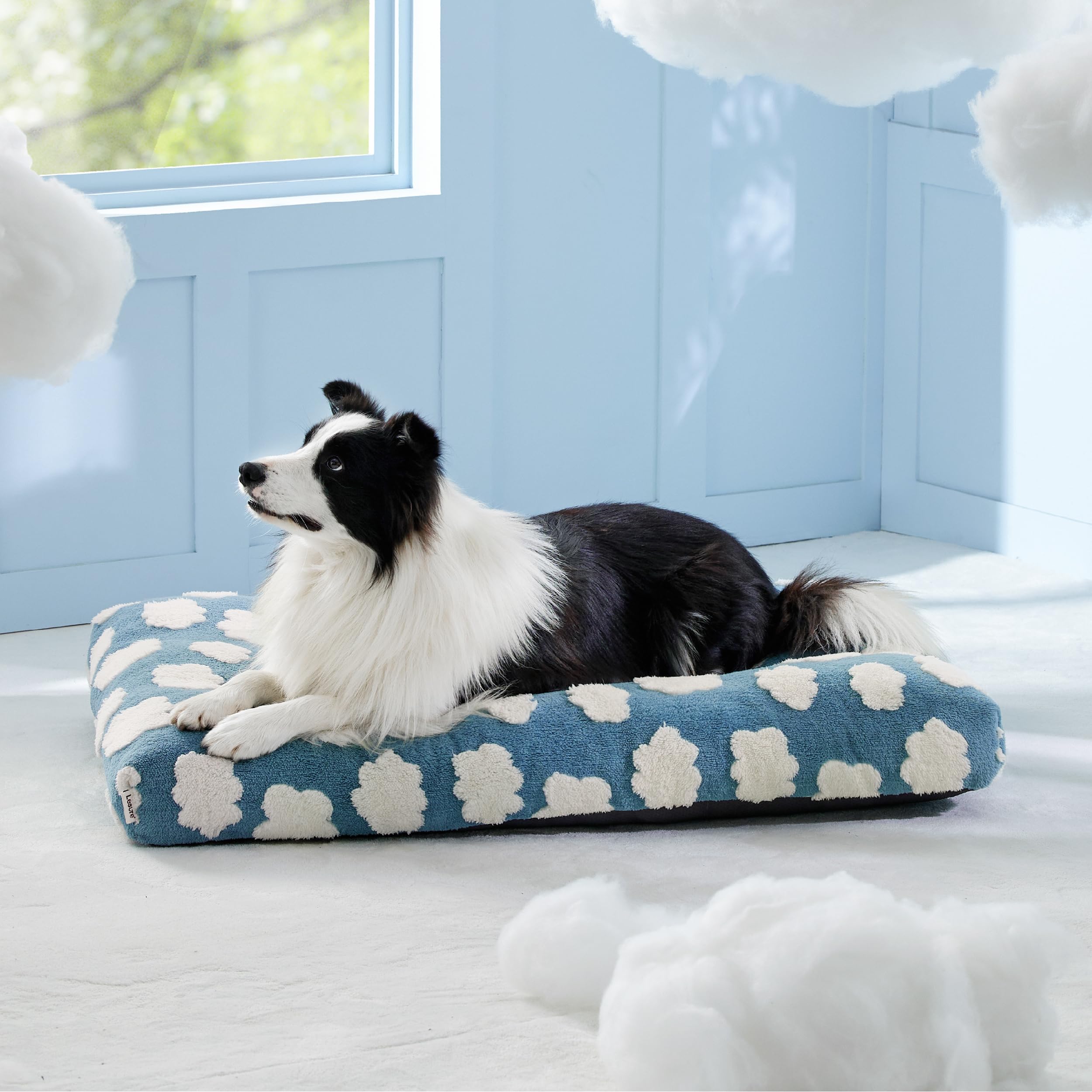 LE SURE cama azul suave brinda confort cálido para mascotas