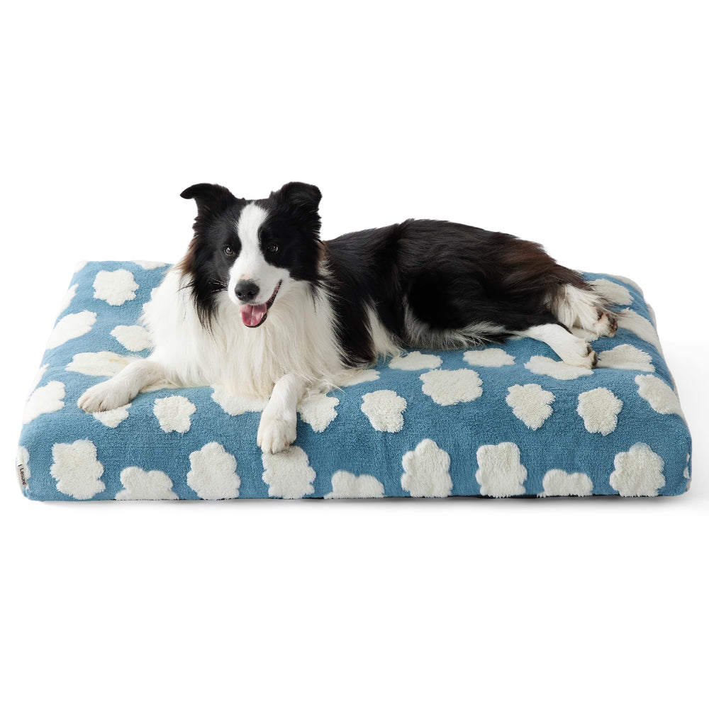 LE SURE cama para perros grandes con espuma triturada para soporte cómodo