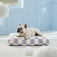 LE SURE cama para perro mediana, diseño moderno en morado para la decoración del hogar.