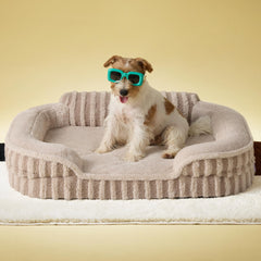 LE SURE Cama para perro mediana con espuma panal ofrece soporte suave para articulaciones.