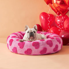 Cama Lesure Donut Medium para mascota, superficie redonda y suave para descansar.
