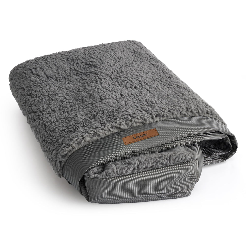 Funda LE SURE XL lavable para cama de perro, gris oscuro 44x32x3