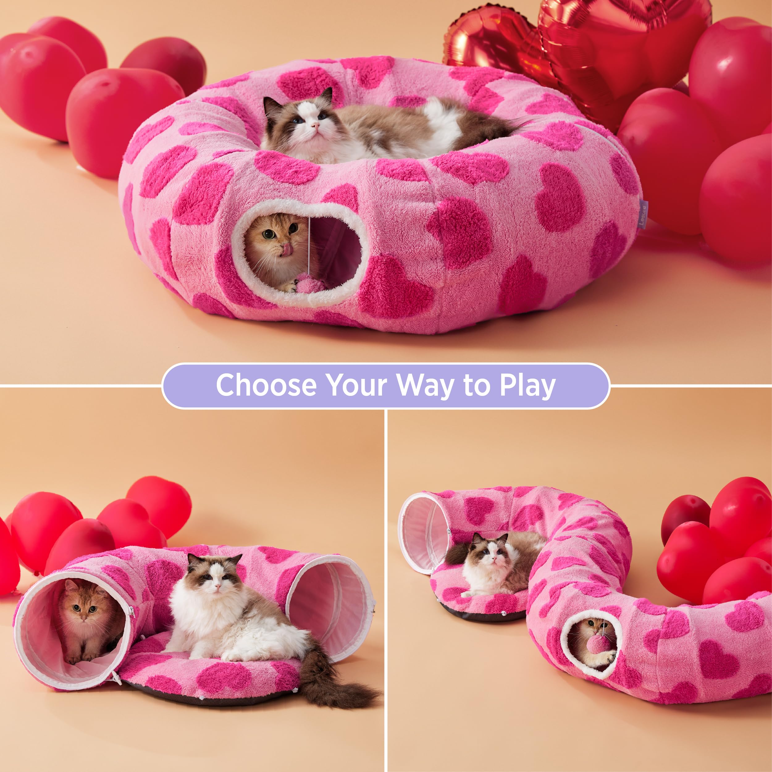 Lesure tunel gato bolas interactivas, juego prolongado y estimulante.