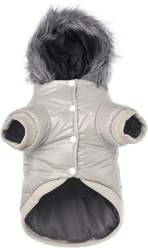 Lesypet abrigo para perro pequeño, vista frontal, mantiene caliente durante paseos.