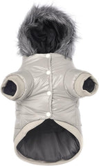 Lesypet abrigo para perro pequeño, vista frontal, mantiene caliente durante paseos.