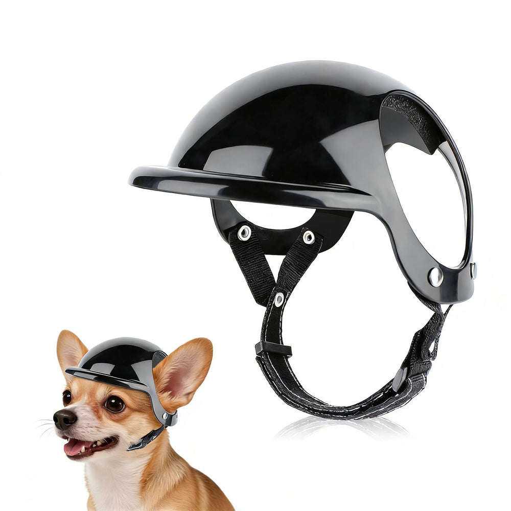 Casco LESYPET para perro pequeño visto de frente, opción segura para paseos