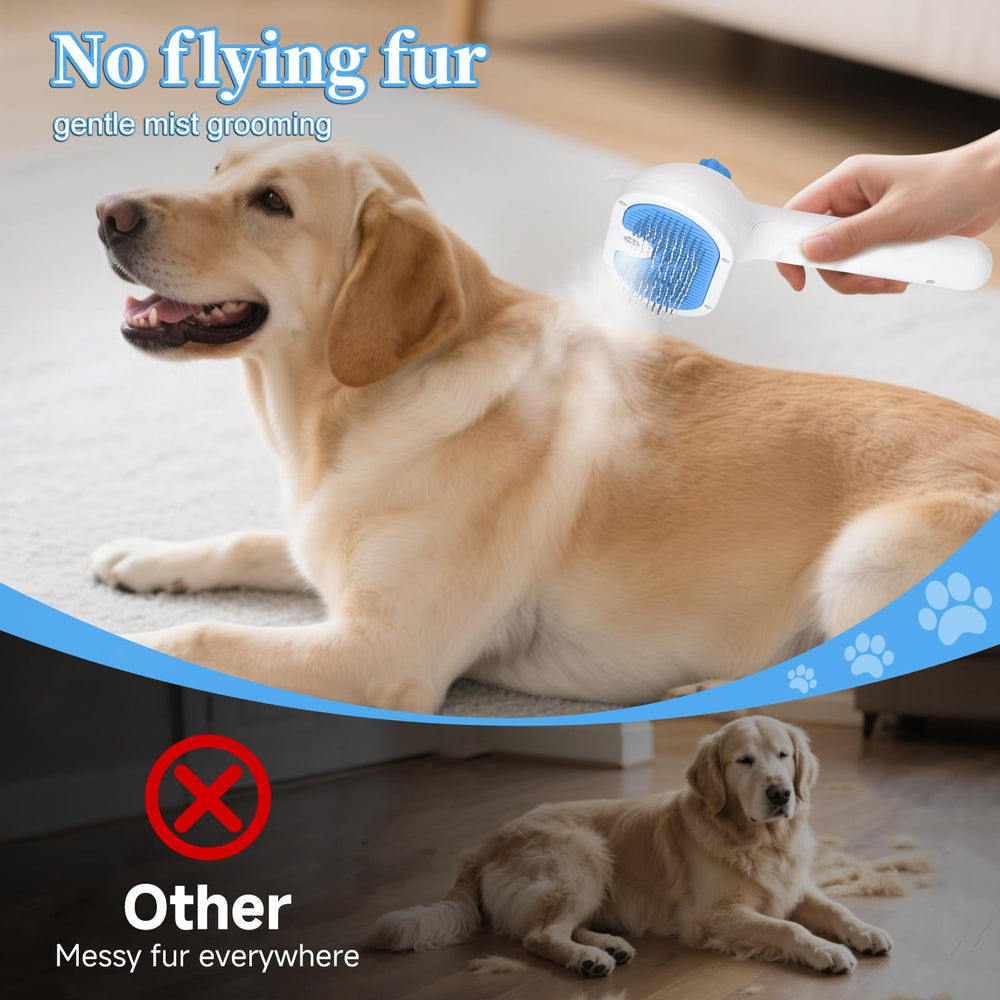 LetsFeed Pet Steam Brush rellenable con botella de recambio incluida