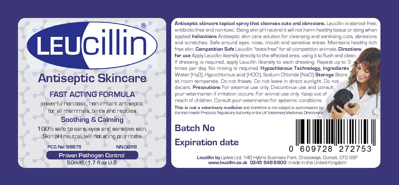 Leucillin uso multiespecie perros y gatos, solución versátil de primeros auxilios.