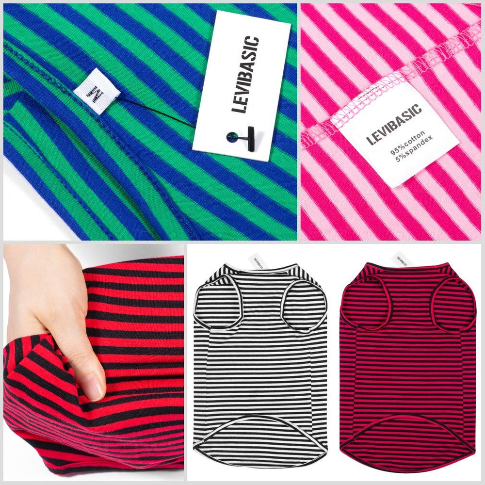 LEVIBASIC camiseta de algodón suave para perros, con ajuste elástico.