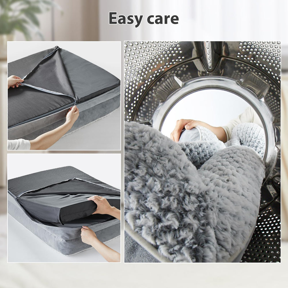 LEXTRO funda lavable e impermeable con cierre de tres lados para limpieza fácil.