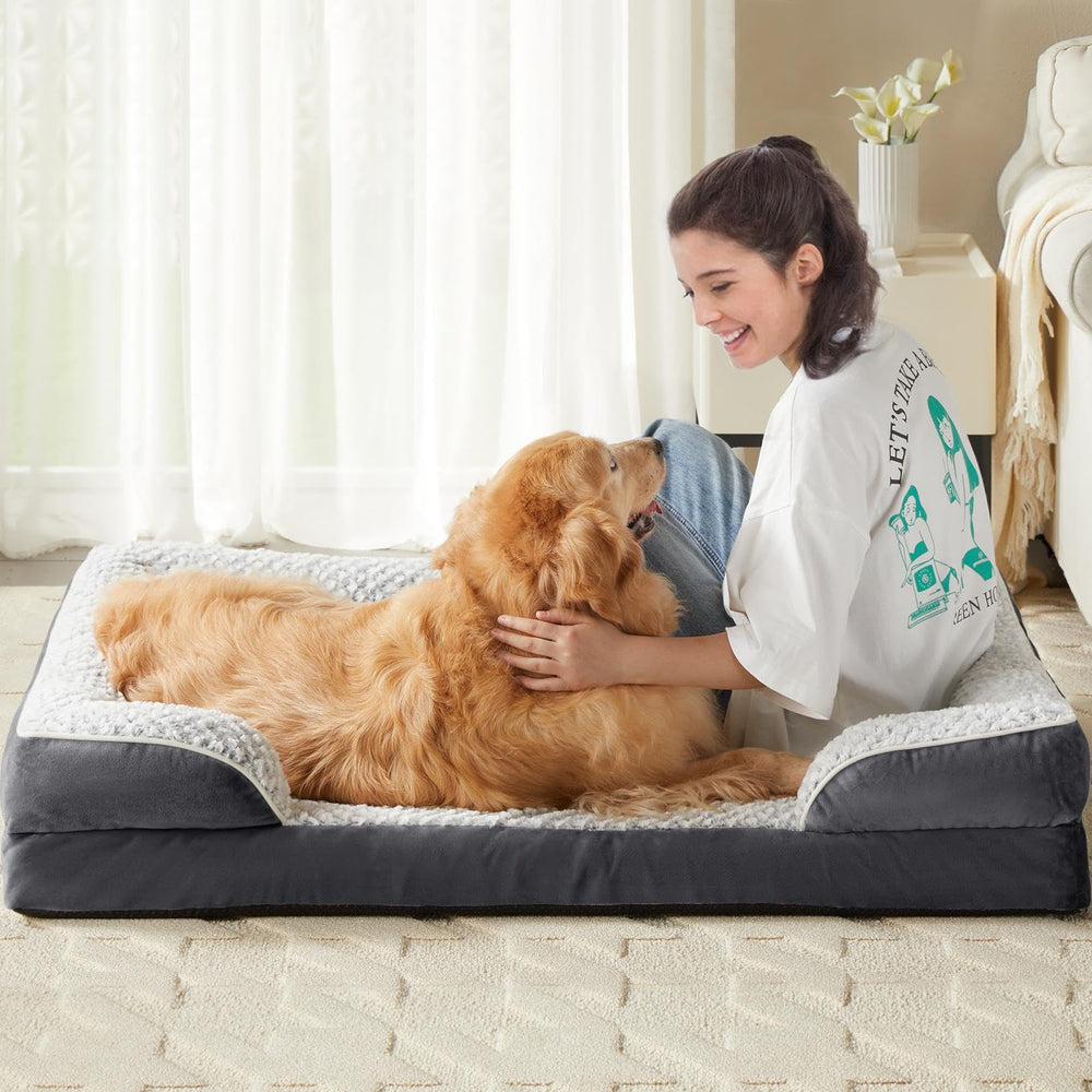 LEXTRO borde elevado ofrece soporte para cabeza y cuello del perro.