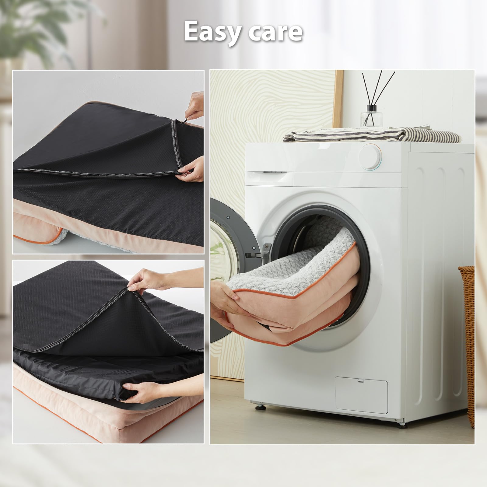 Funda lavable LEXTRO con acabado impermeable para facilitar limpieza.
