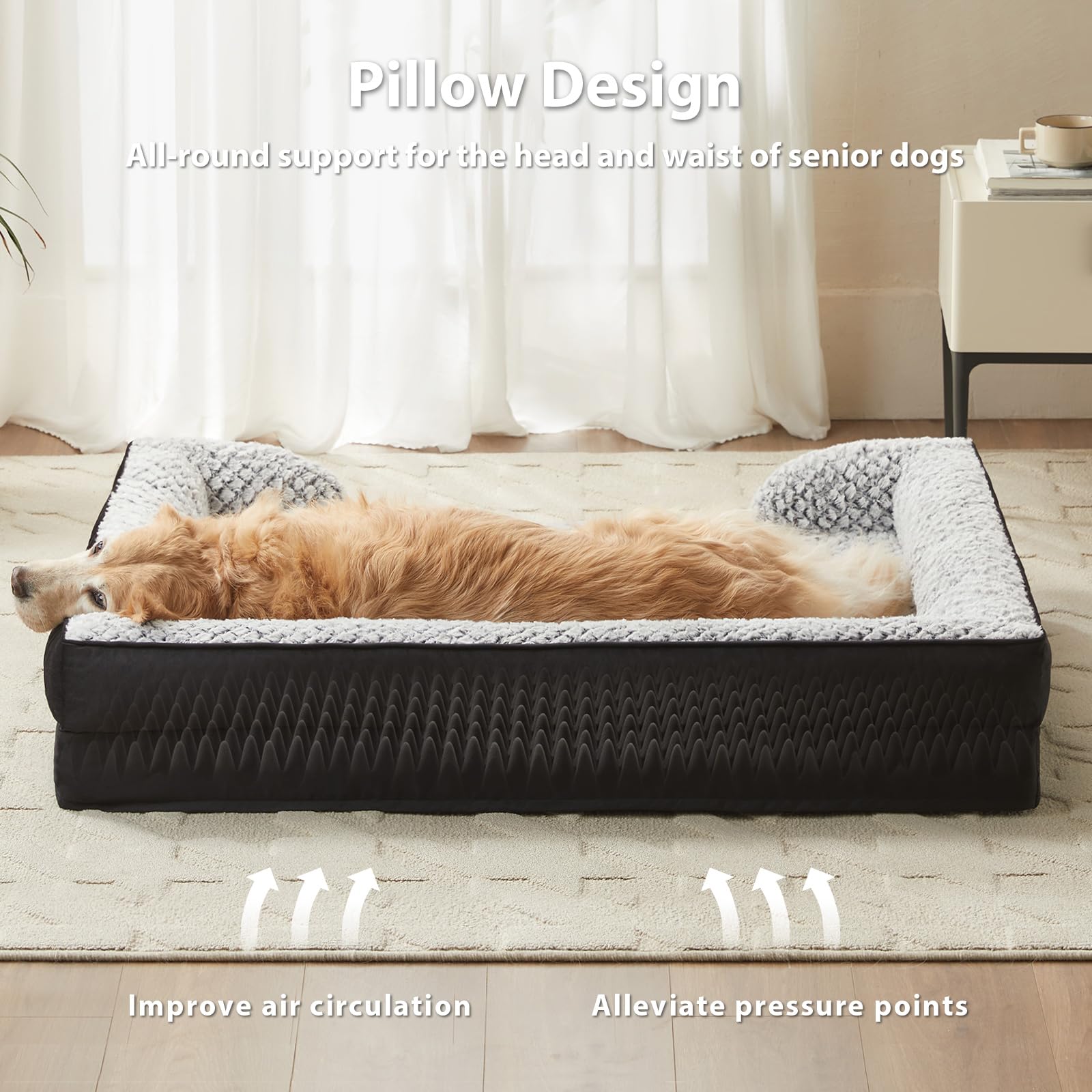 LEXTRO medidas 28x23x6.5 pulgadas brindan espacio cómodo para perros de hasta 35 libras