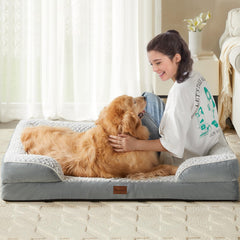 LEXTRO sofá cama para perros grandes con diseño acogedor y seguro.