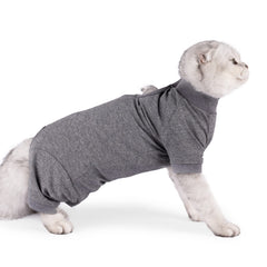 LIANZIMAU traje para gato con manga larga evita caída de pelo y facilita descanso.