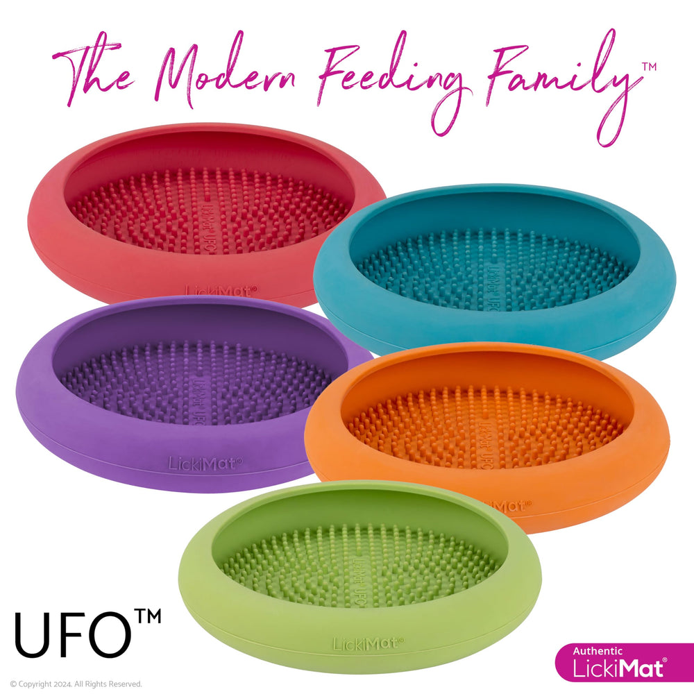 LickiMat UFO apto para el baño o ducha, evitando desorden.