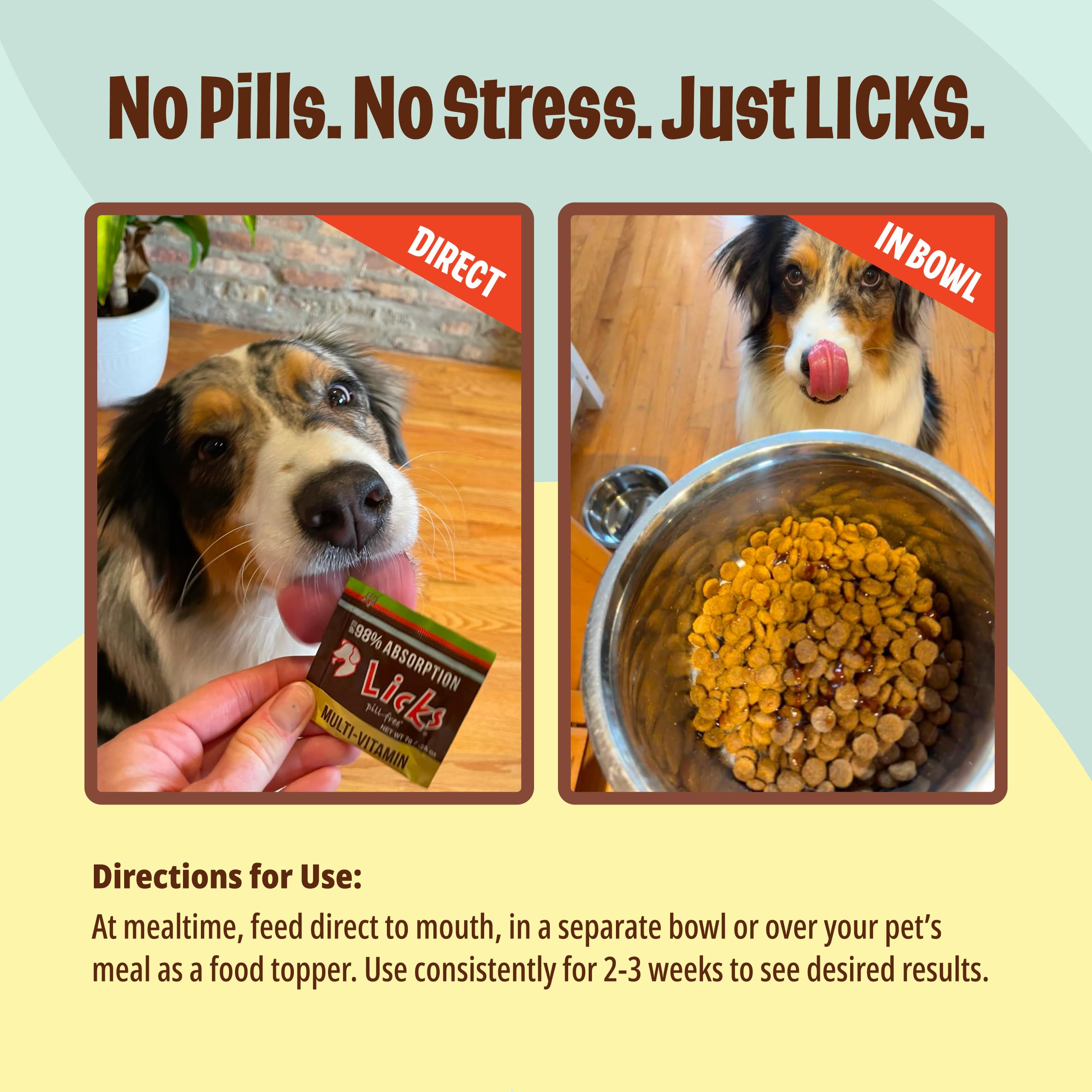 Licks Pill Free sabor natural facilita la aceptación en perros exigentes