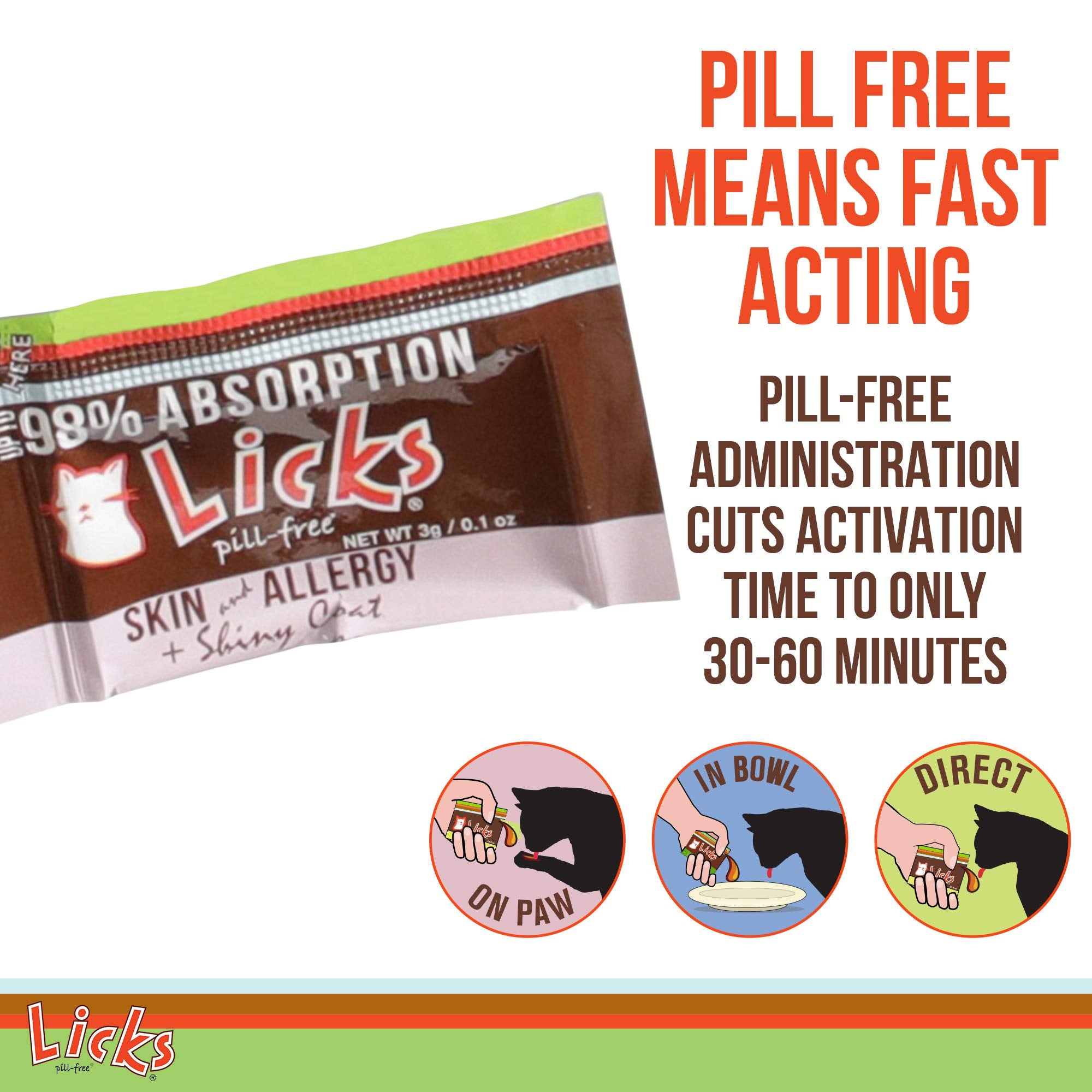 Producto hecho en Estados Unidos, Licks Pill Free.