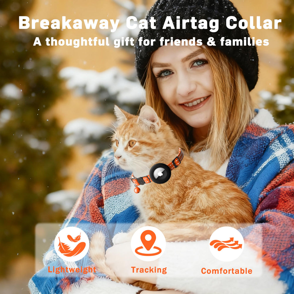 Collar LIEVUIKEN color naranja brillante para localización fácil.
