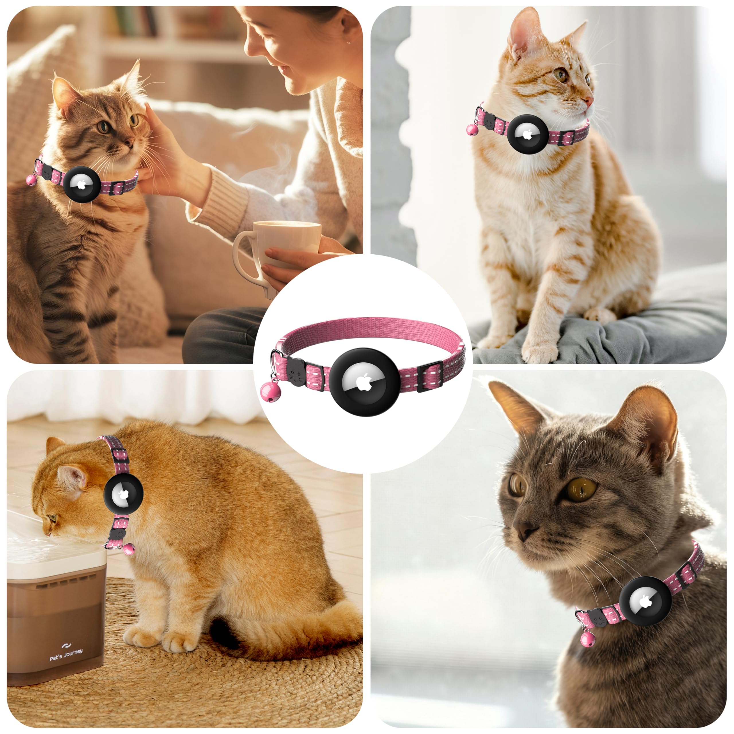 Hebilla rápida y seguridad en collar LIEVUIKEN para gatos.