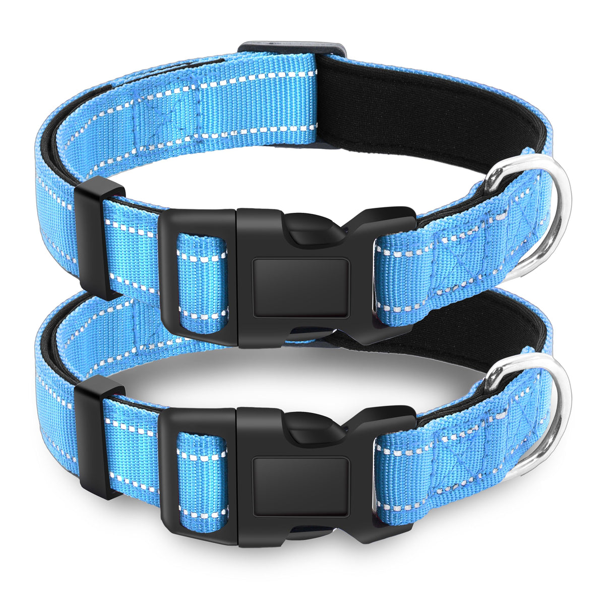 LIEVUIKEN collar reflectante con ajuste seguro para paseos nocturnos.